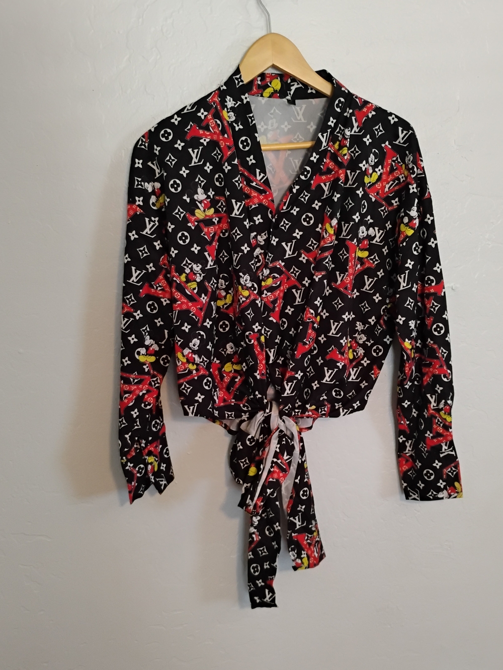Womens Made In China Size S Micky Mouse Lv Logo Blouse